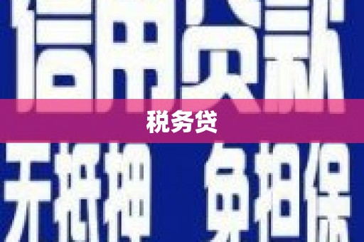 诸暨税务贷