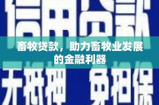 诸暨畜牧贷款，助力畜牧业发展的金融利器