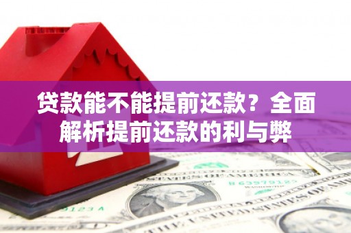 诸暨贷款能不能提前还款？全面解析提前还款的利与弊