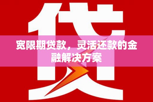 诸暨宽限期贷款，灵活还款的金融解决方案