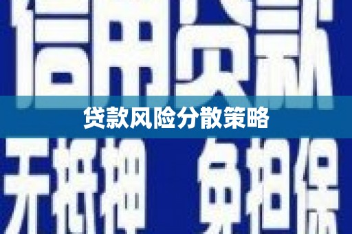 诸暨贷款风险分散策略
