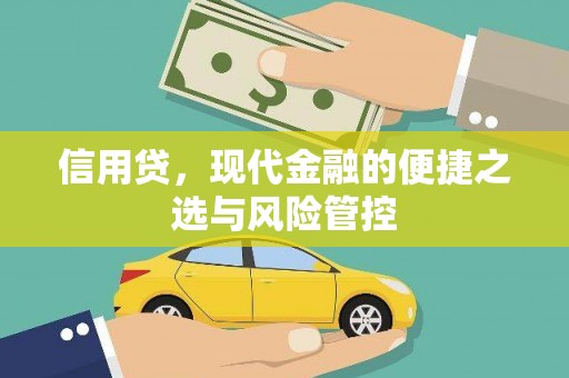 诸暨信用贷，现代金融的便捷之选与风险管控